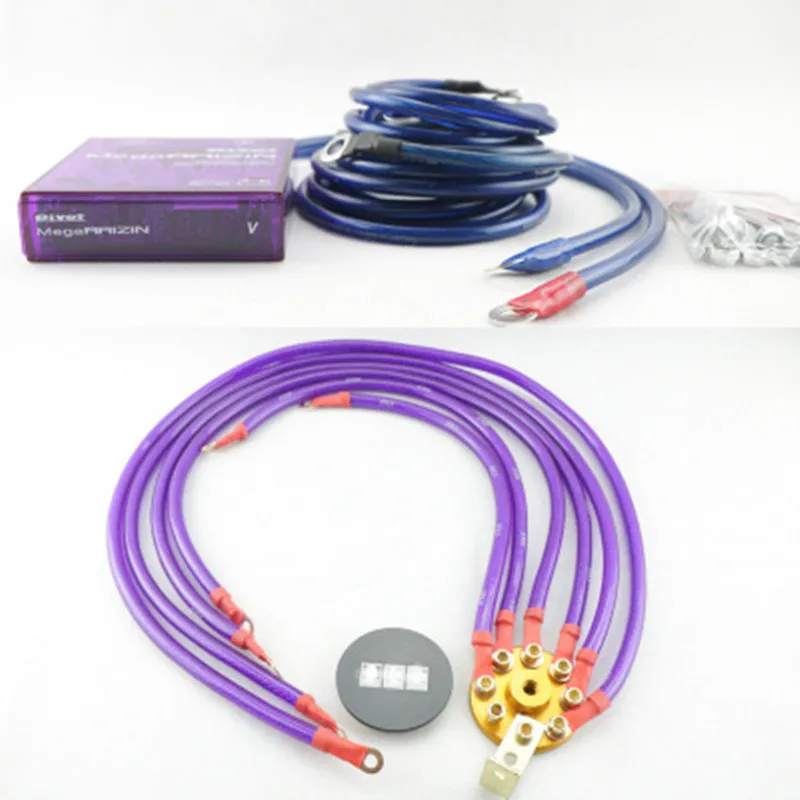 Universal Car Fuel Saver Voltage Stabilizer Regulator Grounding Purple Pivot Mega Raizin  Digital Display