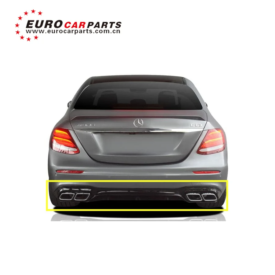 E class w213 E63 diffuser high quality PP material fit for E200L E300L to E63 E63S rear diffuser 2016 2017 2018