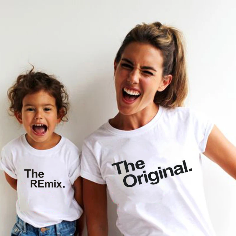 The Original Remix Family Matching Outfits Daddy Mom Kids T-shirt Baby Bodysuit Family Look Father Son Clothes Father\'s Day Gift