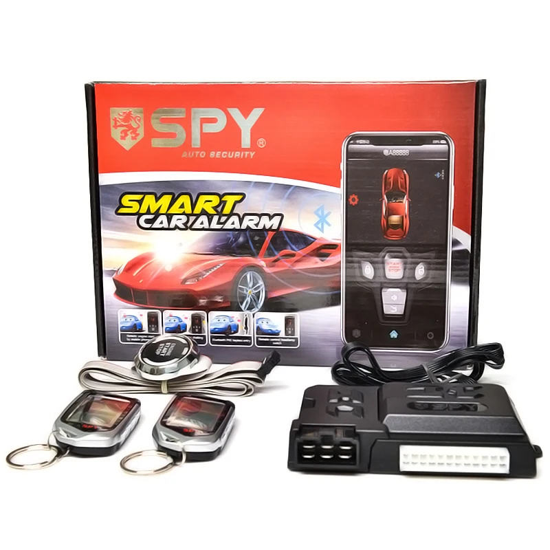 Start With Phone Smart Keyless Entry Car Remote Engine Starter Central Locking 2-Way Alarm With Autostart One Button Push Stop