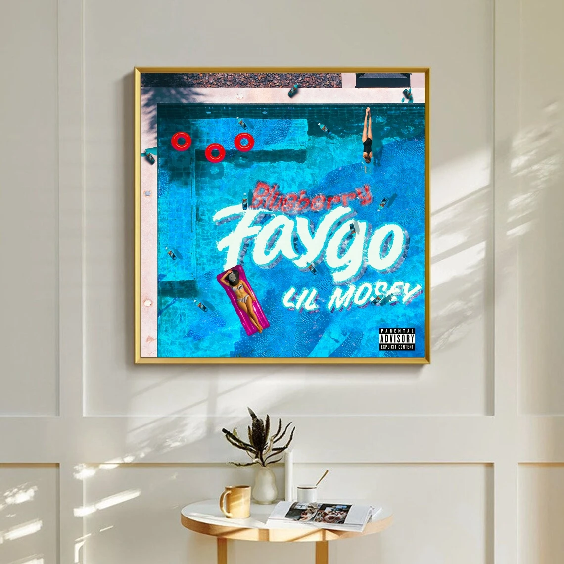 Lil Mosey Blueberry Faygo-Póster de álbum de música, lienzo impreso, decoración del hogar, pintura de pared (sin marco)