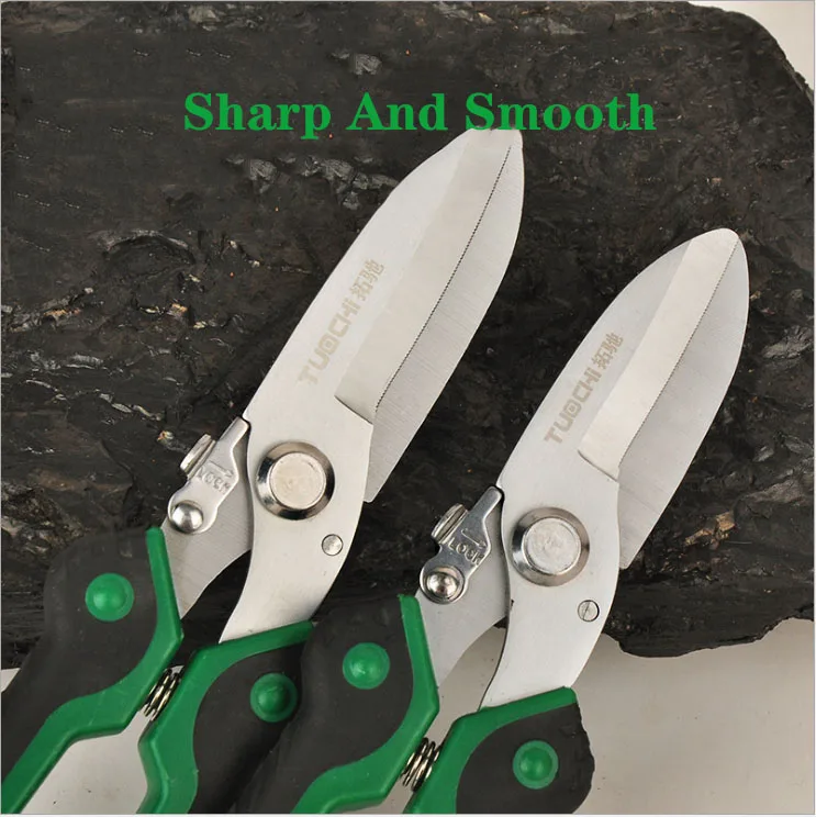 Metal Sheet Cutting Scissor Serrated Multi-purpose Industrial Scissors Tin Snips Aluminum Steel Cutter Shears Hand Tools