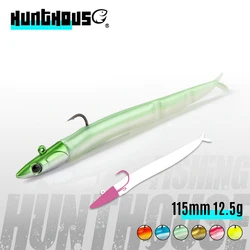 HUNTHOUSE Black Minnow Shad 112mm 12g Soft Fishing Lure JIG Head Minnow Easy Shiner Wobblers Fishing For fishing Bass GT LW246