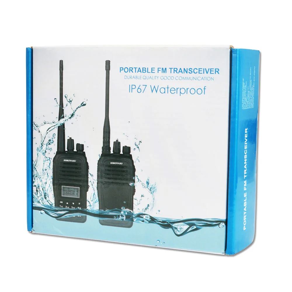 Walkie talkie impermeable VOX de doble banda VHF 136-174MHz y UHF 400-520MHz Scrambler roger beep talkie HIROYASU F2000