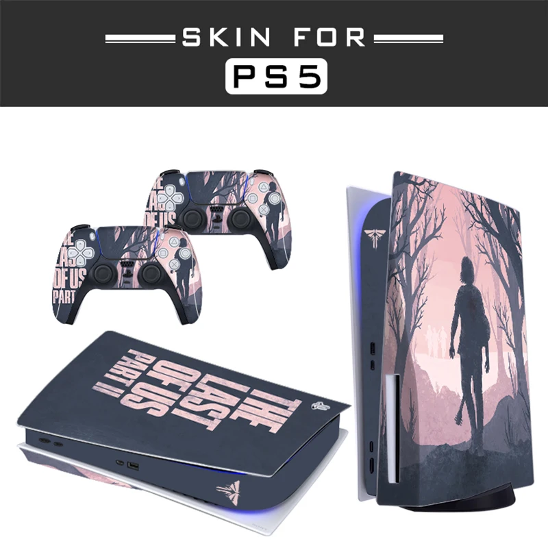 Cuối Cùng Của Hoa Kỳ PS5 CHuẩn Phiên Bản Đĩa Da Miếng Dán Decal Dành Cho PlayStation 5 Tay Cầm Và 2 Bộ Điều Khiển PS5 miếng Dán Da