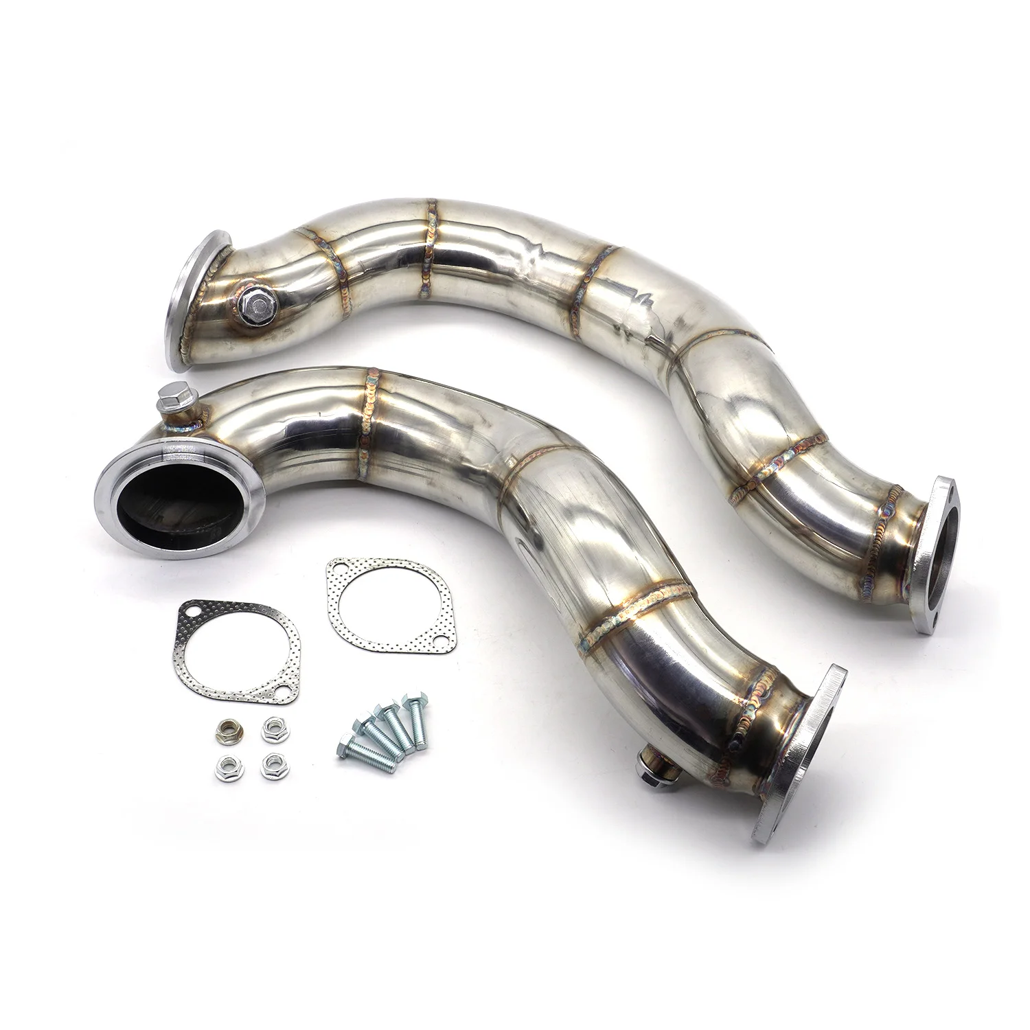 Car Exhaust Downpipe 3 inch Fit for BMW N54 3.0T 135i 335Xi E82 E90 E91 E92 E93 2007-2013 Turbo Down Pipes 76mm Stainless Steel