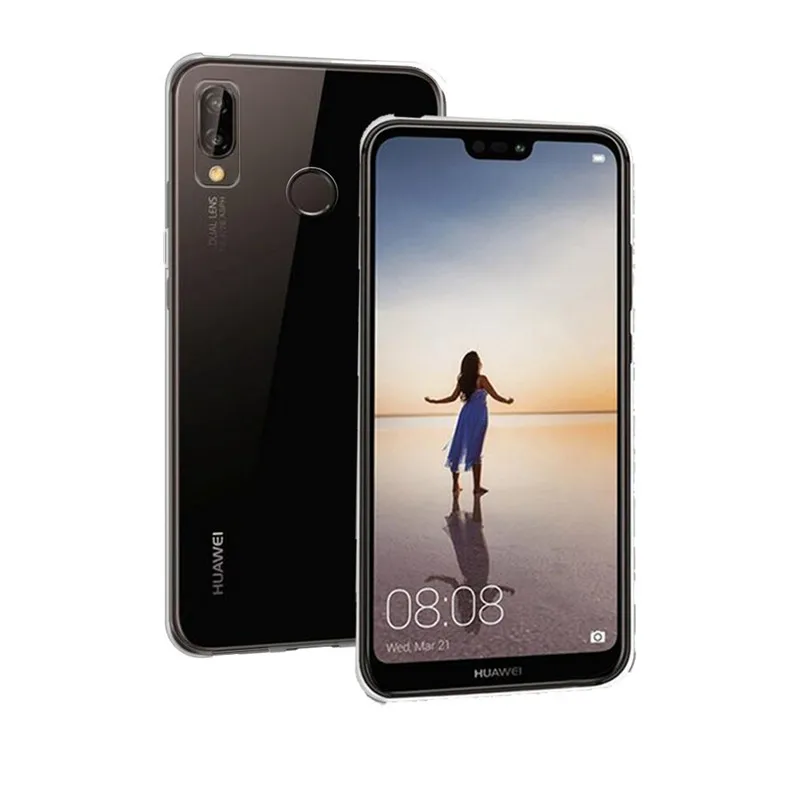Clear Mobile Back Cover for Huawei P20 Lite 2018/2019 Phone Case Soft TPU Thin Transparent Silicone Funda P20Lite 360 Protective