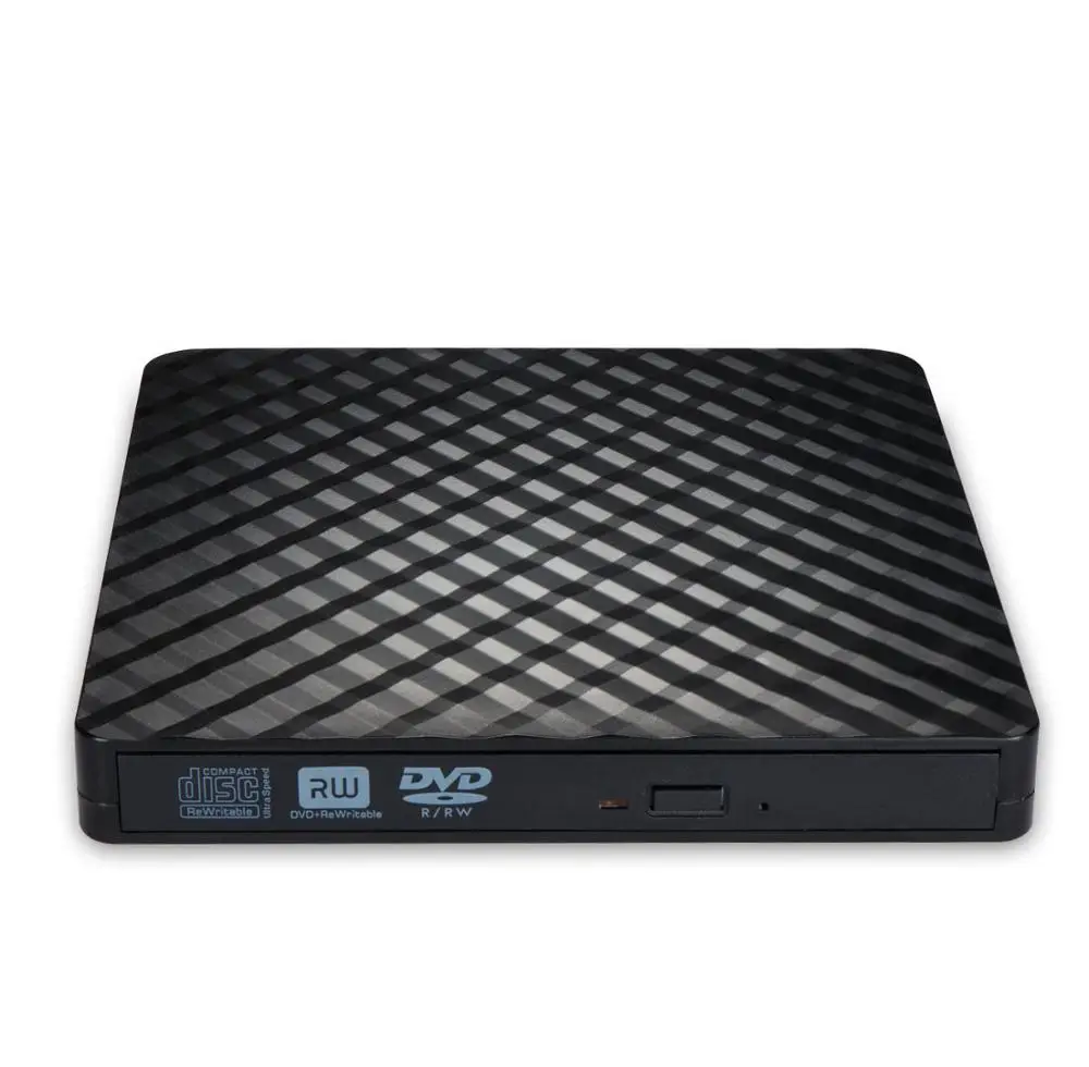Eksternal USB3.0 DVD RW CD Writer Slim Optik Drive Burner Reader Pemain Tray Portable untuk PC Laptop
