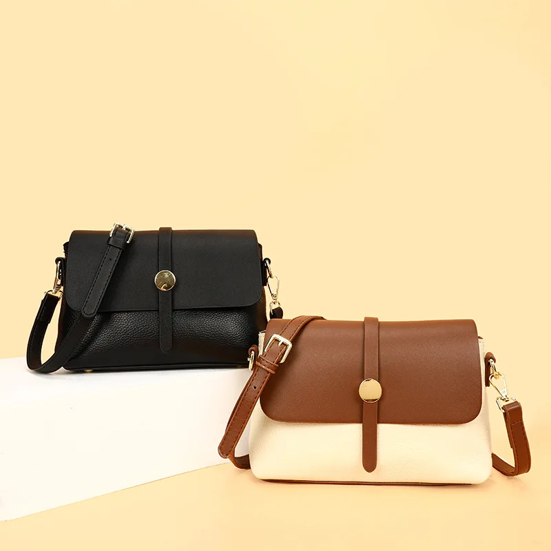 New Arrive Fashion Women\'s Genuine Leather Shoulder Bags Luxury Messenger Bags Girls Flap Cow Leather Small Crossbody Bags B120