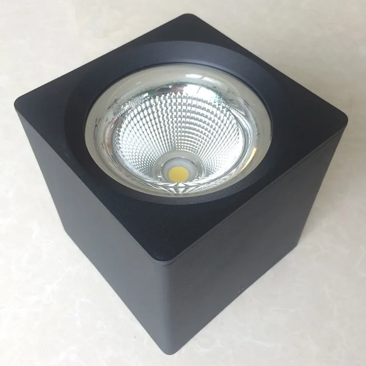  12pcs/lot Dimmable LED Downlight 10W 15W 25W 35W 50W 85-265V COB LED DownLights Surface Mounted Spot Down Light