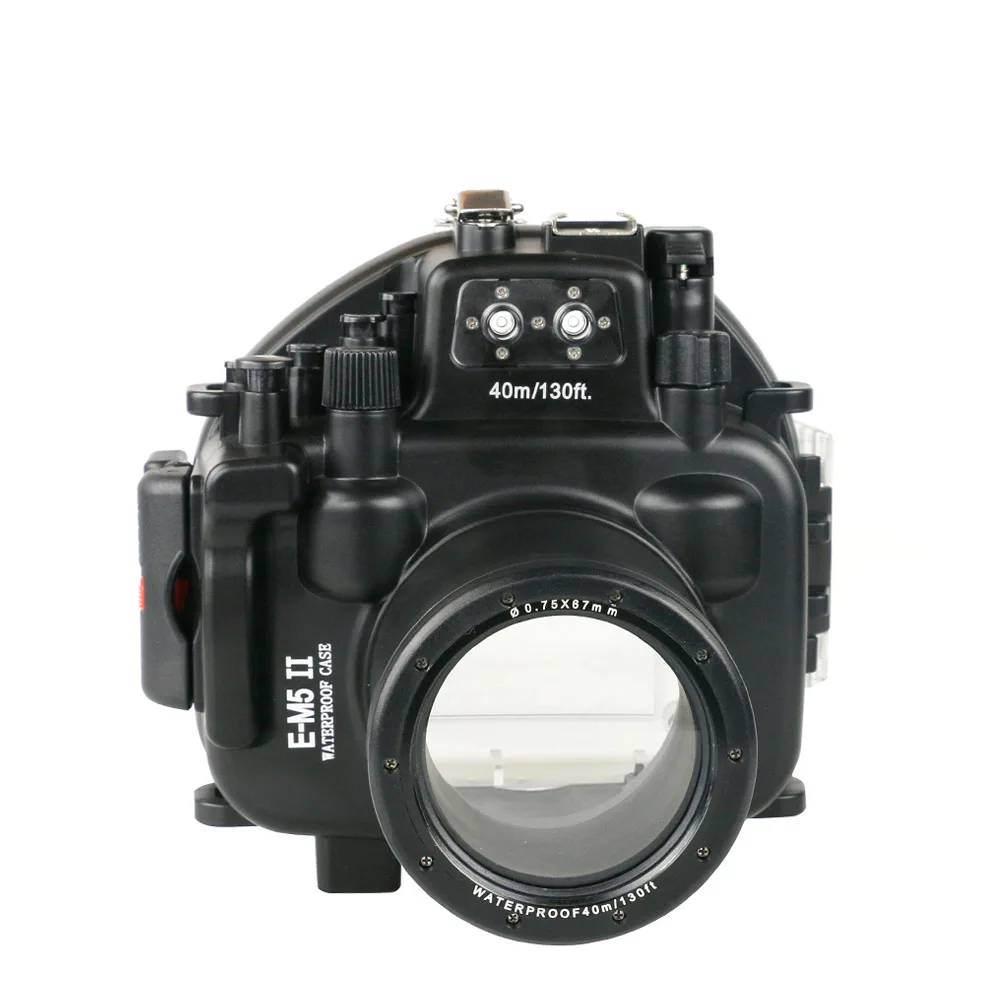 MEIKON 40m/130ft Waterproof Case For Olympus E-M1 E-P5 E-M5 Mark II E-M10 EP5 EM5 EM10 underwater camera housing diving box cove