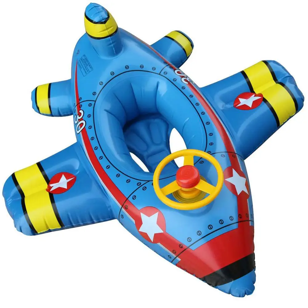 Trẻ Em Máy Bay Trẻ Sơ Sinh Bể Bơi Phao Bơi Vòng Bơm Hơi Vòng Tròn Ghế Cho Bé Có Tay Lái Đi Biển Mùa Hè Đảng Đồ Chơi Hồ Bơi