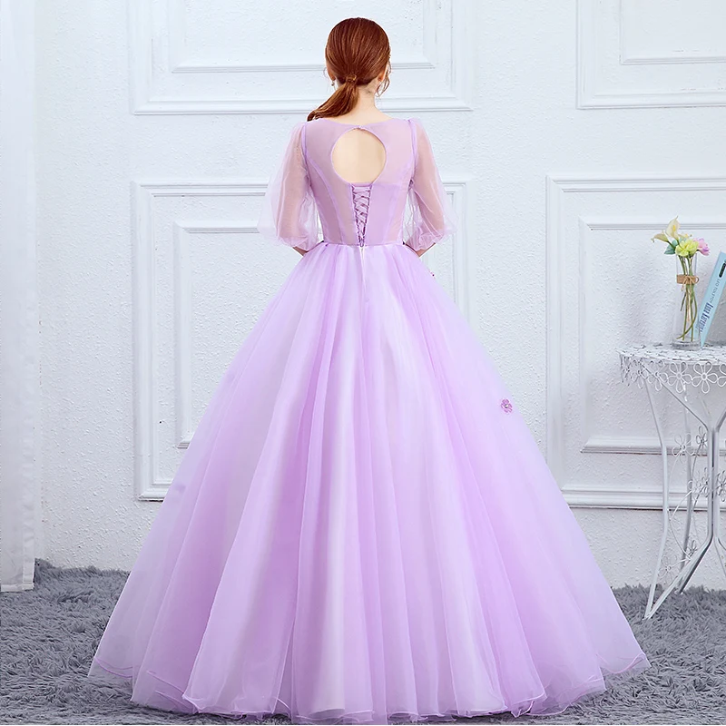 light lavender flowers ball gown lovely gown Sissi princess dress Victorian /Marie/can customs making/design welcome