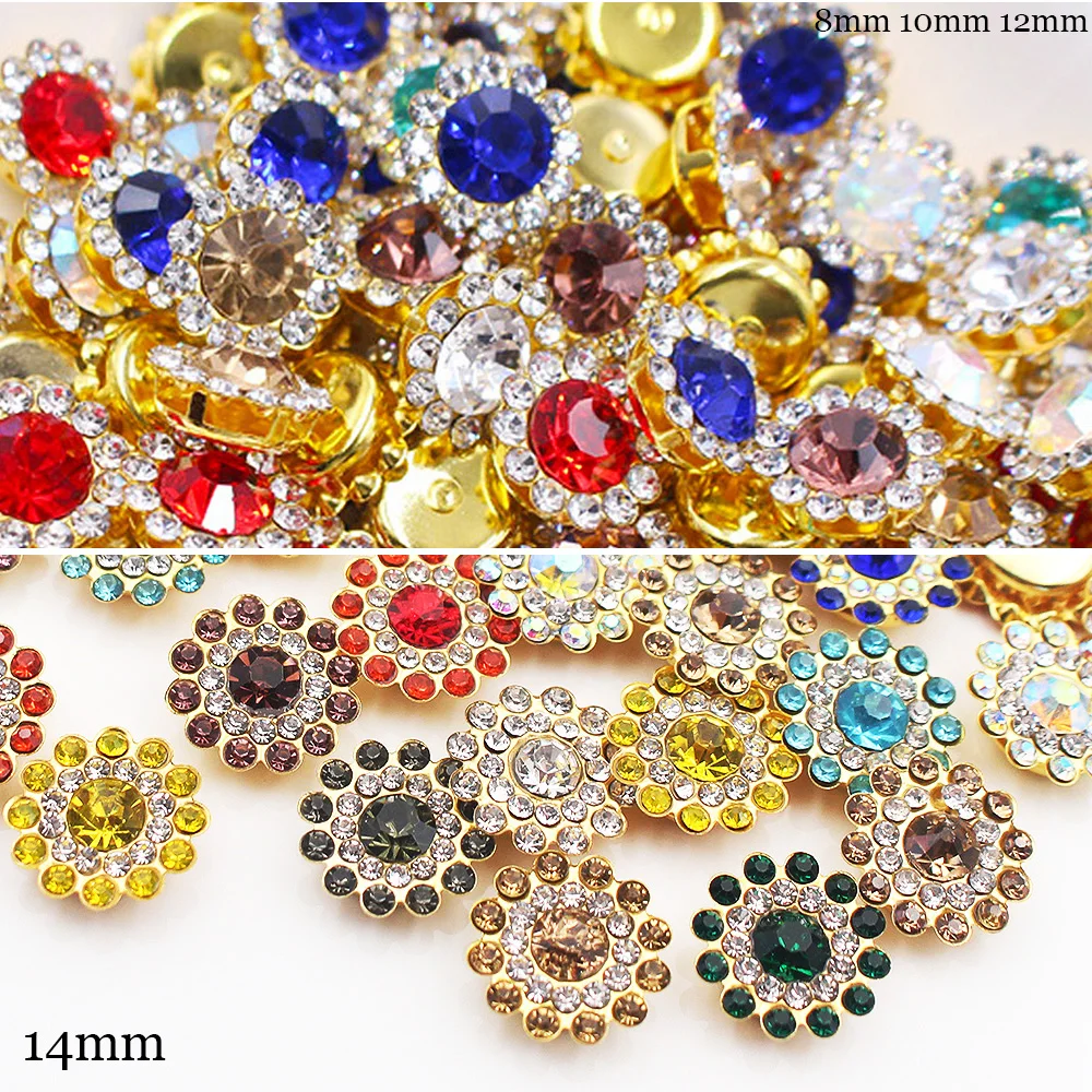 30–100 Stück Blumen-Strasssteine zum Aufnähen, glitzernde Kristalle, Strasssteine, Perlen, Kleidungsstück, Basteln, Nähen, Strasssteine für Kleidung, Edelsteine – Detail 3