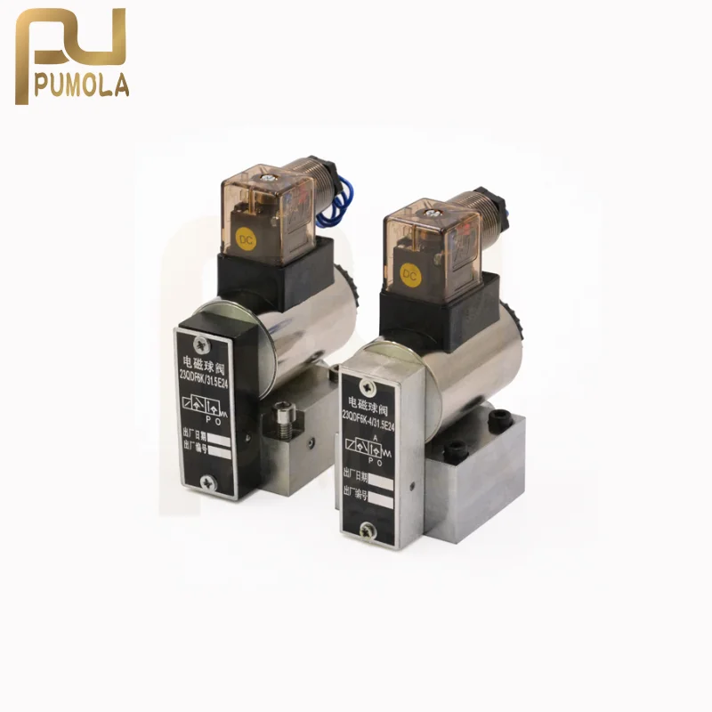 23QDF Electromagnetic Solenoid Valve Two Position Three Way NO NC High Pressure 31.5Mpa Hydraulic Valve