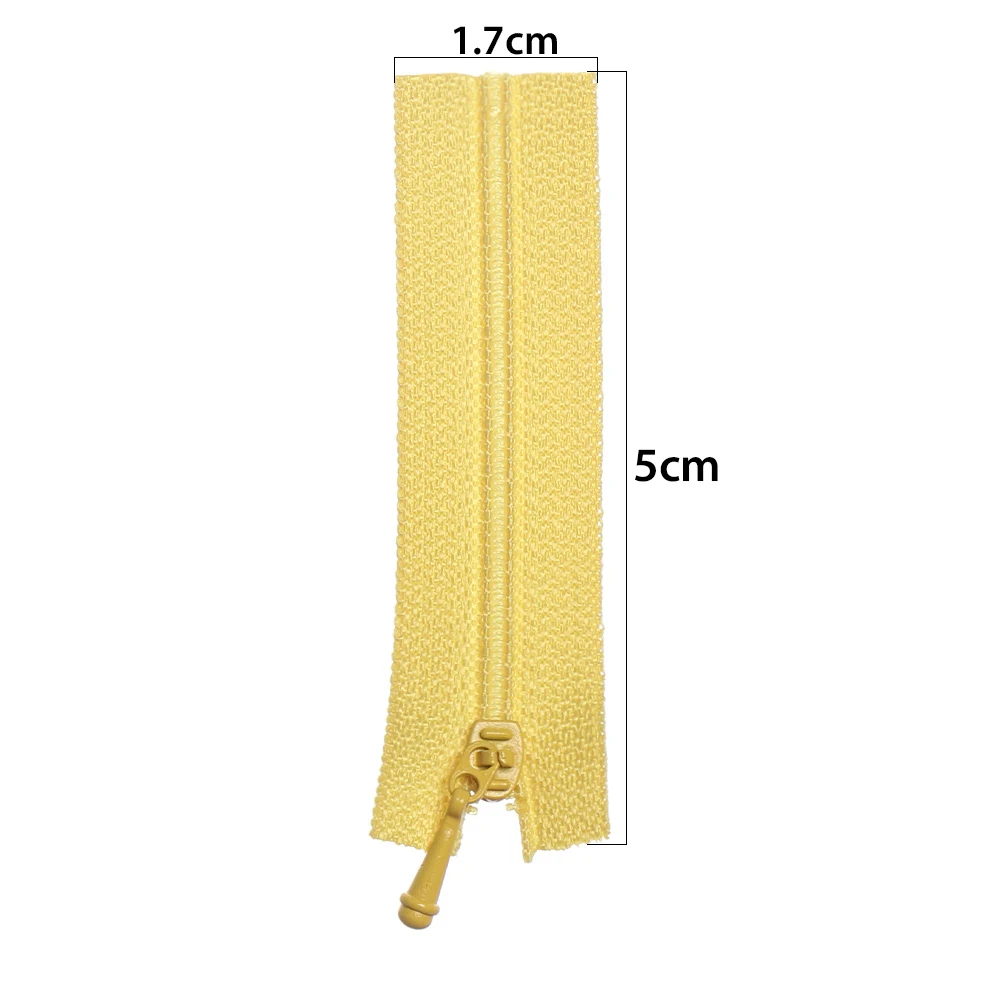 5Pcs Mini Zipper for Handmade Sewing Doll Clothes Doll Clothing Zipper Scrapbooking Garment Applique Accessory