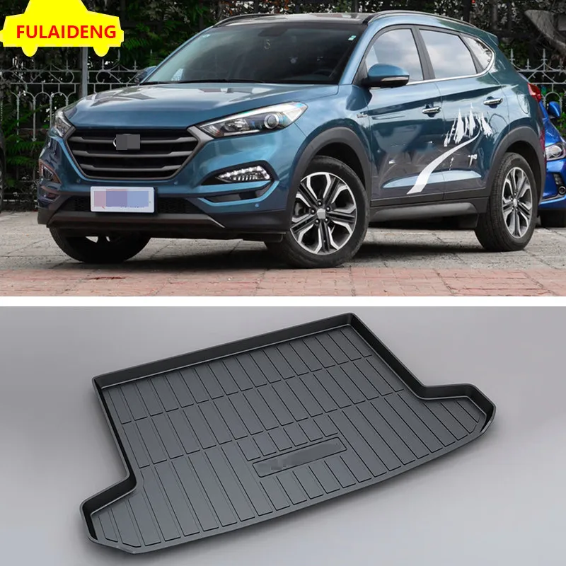 

1pcs for Hyundai Tucson 2015-2018 Waterproof TPO Cargo Rear Trunk Floor Mat Car Styling Accessories