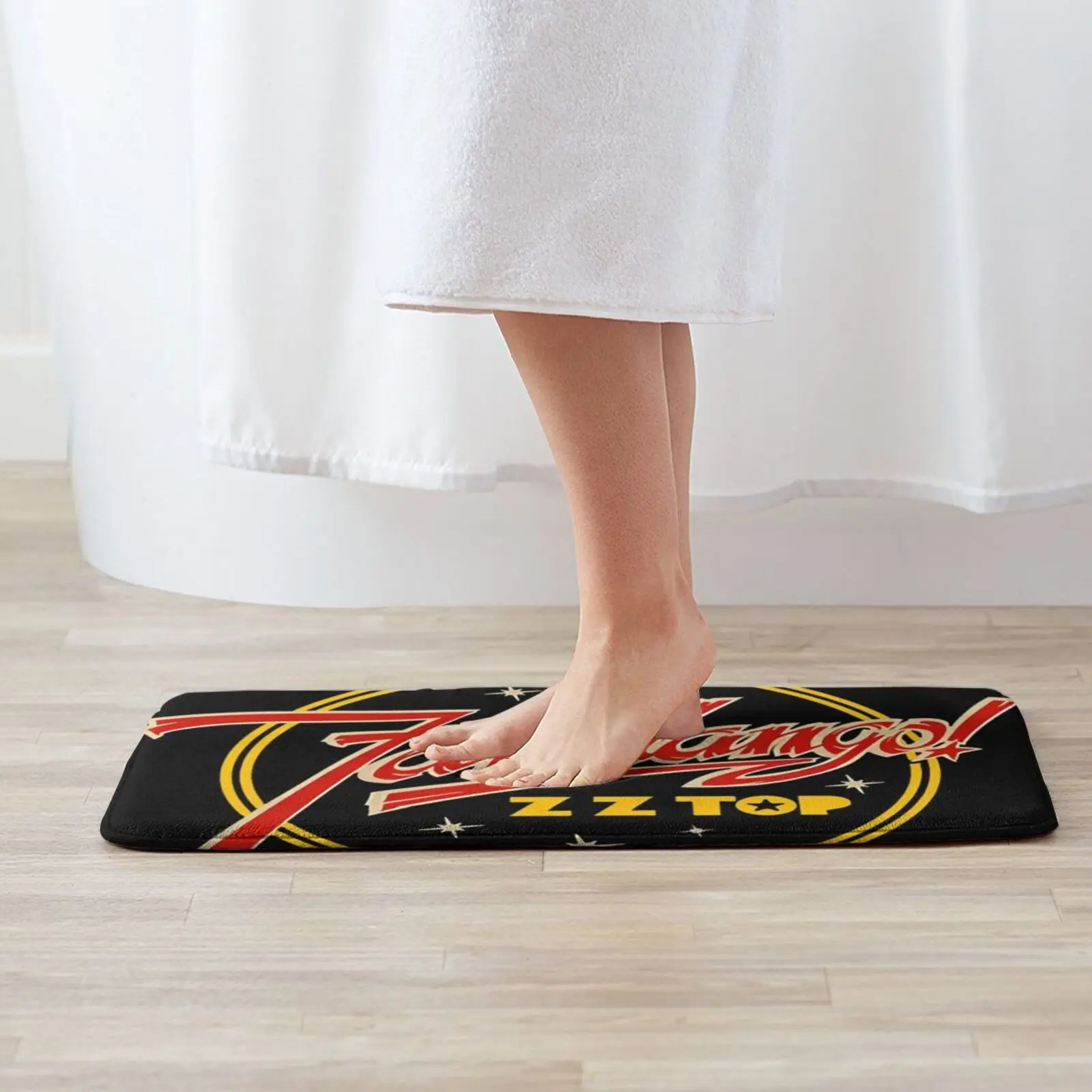 Zz Fandango Entrance Door Mat Bath Mat Rug Top Fandango Zz Legendary Music Band Group Logo Famous Old Anti-Slip Bedroom Kitchen