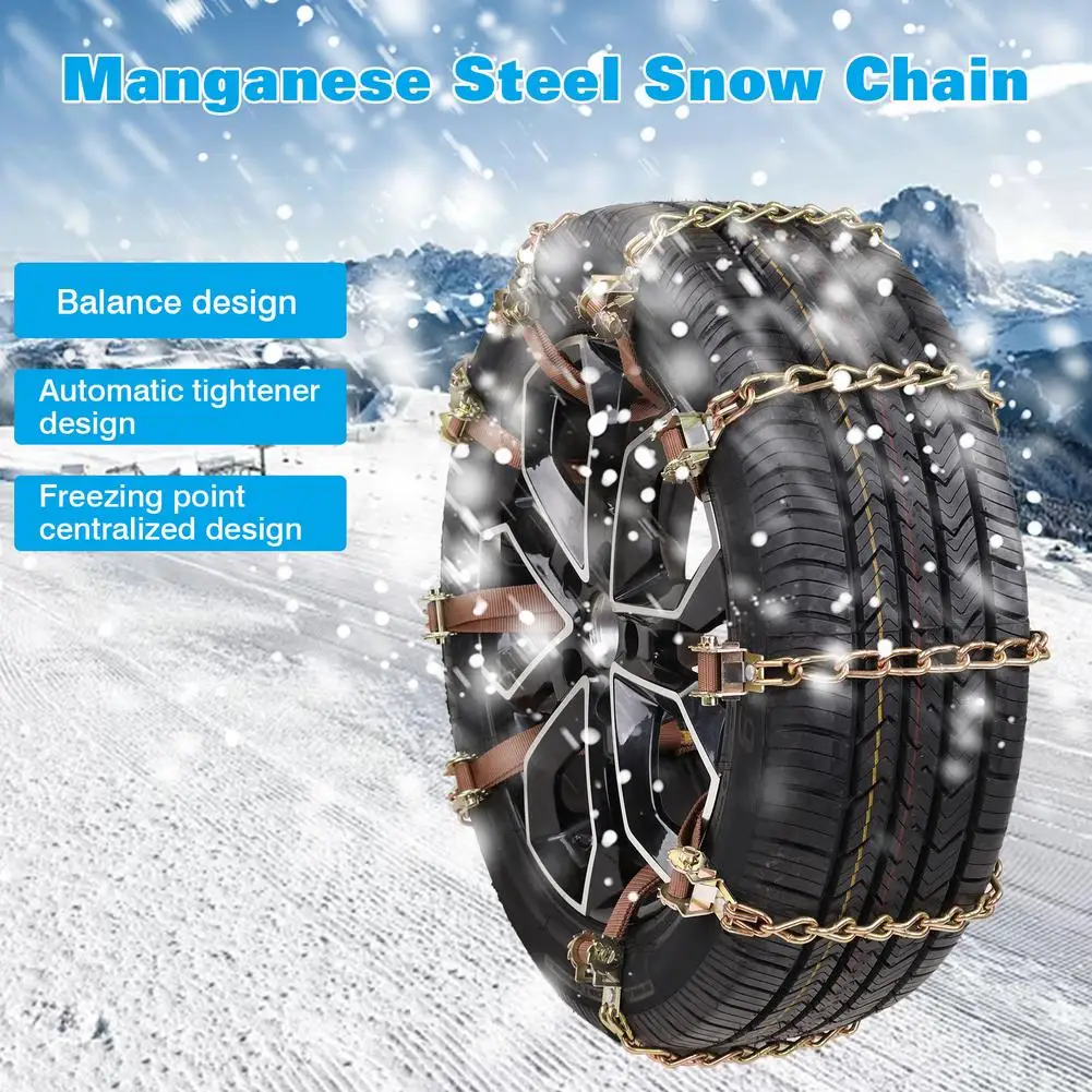 10pcs 8pcs Automatic Tightening Car Tire Snow Chain Winter Manganese Steel Tires Snow Chain For Jeeps Renegade Spikes For Tire