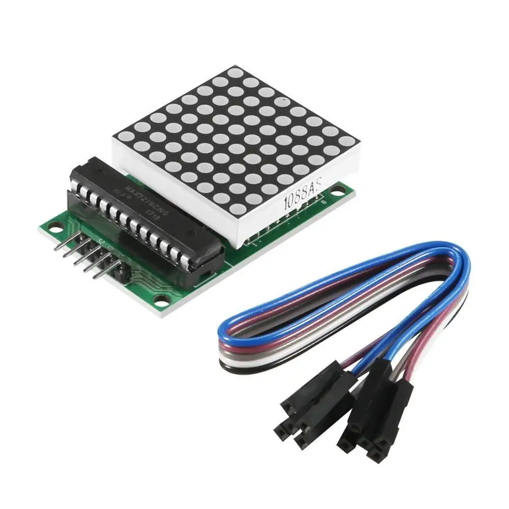 Módulo de microcontrolador de matriz de puntos MAX7219 8*8, módulo de pantalla MCU, módulo de Control de pantalla LED para Arduino 5V