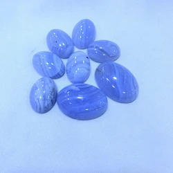 Wholesale 5pcs/lot Natural Blue Lace Agate,Blue Chalcedony Bead Cabochons 6x8mm 8x10mm 13x18mm 22x30mm Oval Gem stone Ring Face