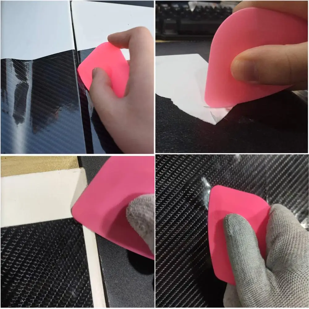 10PCS Foil Squeegee Vinyl Film Car Wrap Auto Home Office Car Film Sticker Install Cleaning Pink Scraper Window Tints Tool A57