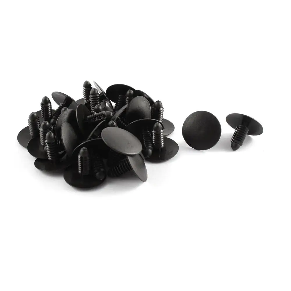 X Autohaux 20Pcs 30Pcs 50Pcs Black Plastic Splash Guard Fastener Rivet Clips 8Mm X 19Mm X 25Mm Plastic Push-Type Bumper