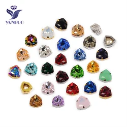 YANRUO 4706 Trilliant Point Back Sew On Rhinestones Glass Strass K9 DIY Biżuteria Fantazyjne kamienie i kryształy do dekoracji