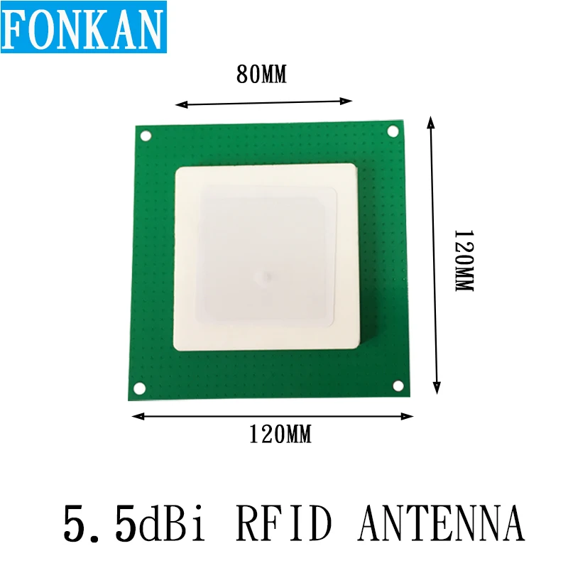 antena ceramica da frequencia ultraelevada rfid 120120 mhz do tamanho 860960 mm do ganho 55dbi para o modulo do leitor com conector de sma e comprimento do cabo de 15cm 01