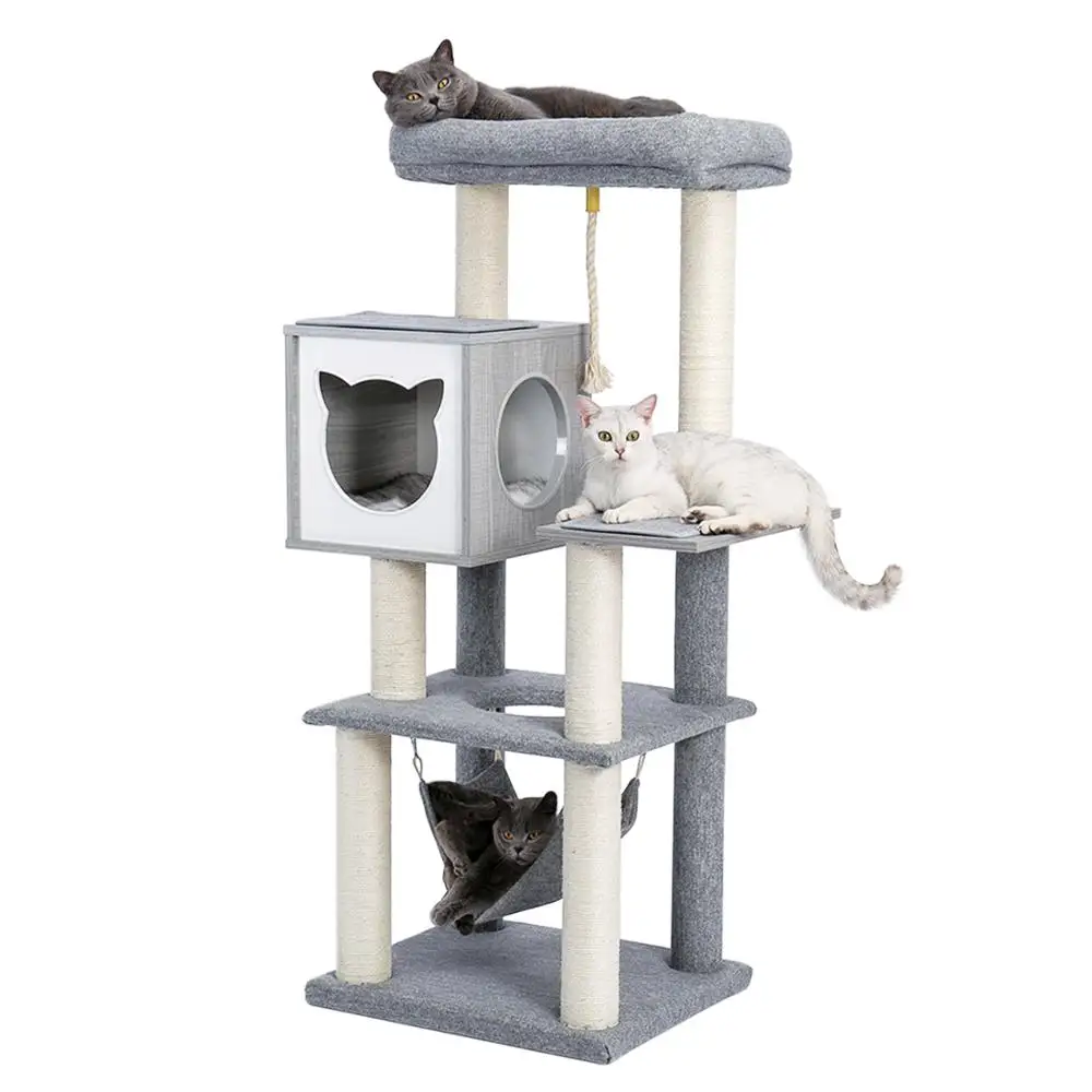 Domestic Delivery Cat Climbing Frame Cat Scratching Post Tree Scratcher Pole Furniture Gym House Toy Cat Jumping Platform