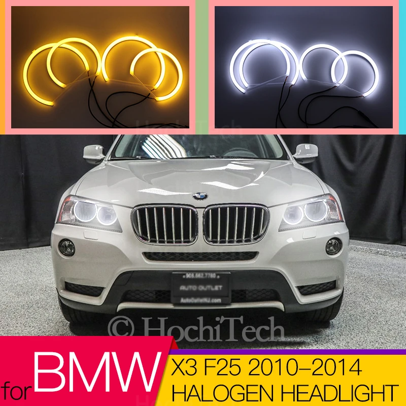 Switchback Cotton Light LED Angel Eye Dual Color For BMW X3 F25 2010 2011 2012 2013 2014 GEN HEADLIGHT