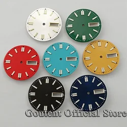 7 Types 29mm Sterile Green/Yellow/Red Watch Dial For Mens Watch Green Luminous Fit For NH36 NH36A Movement