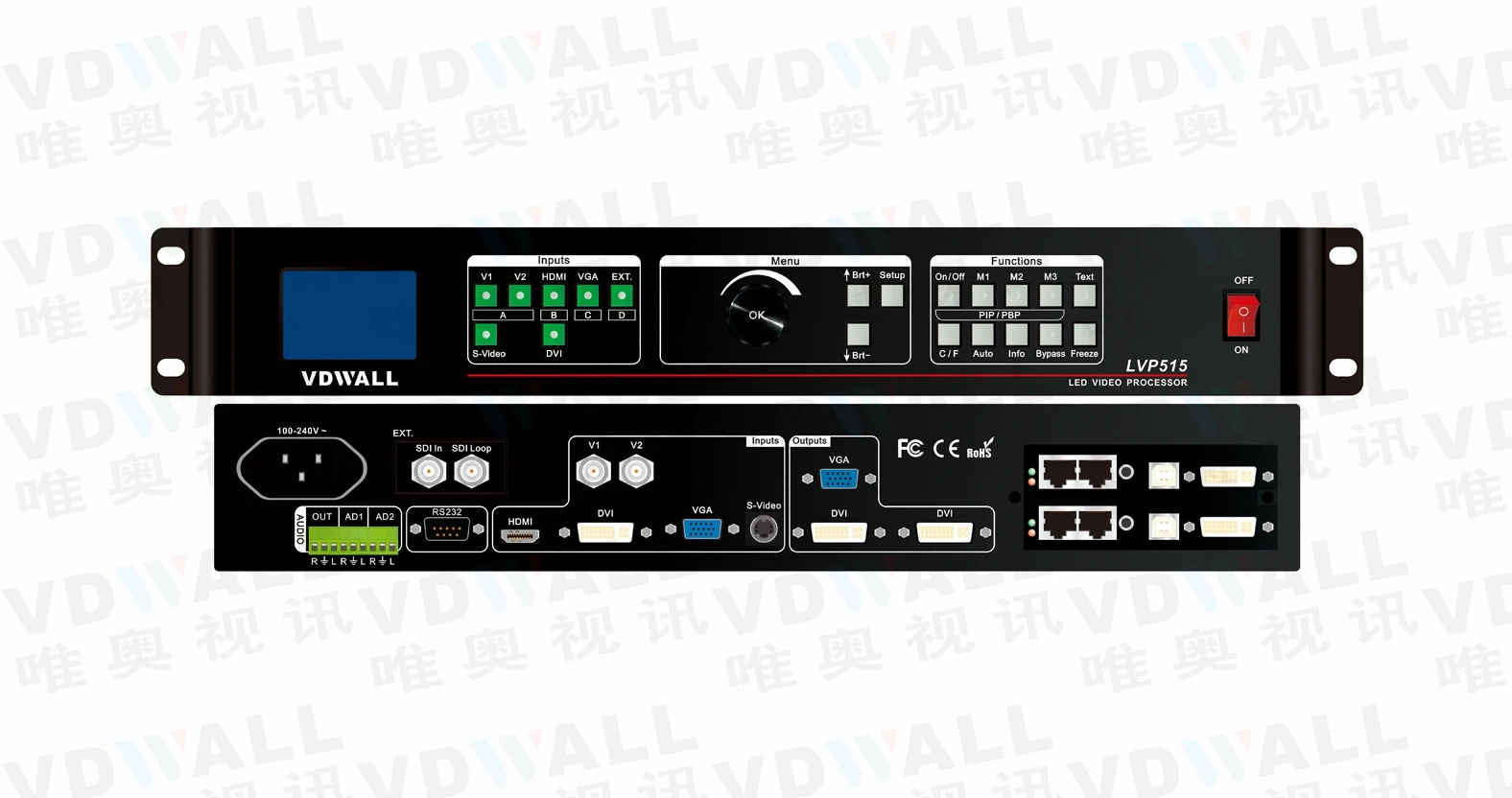 

VDWALL LVP515S SDI LED Video Processor Seamless Switcher Converter