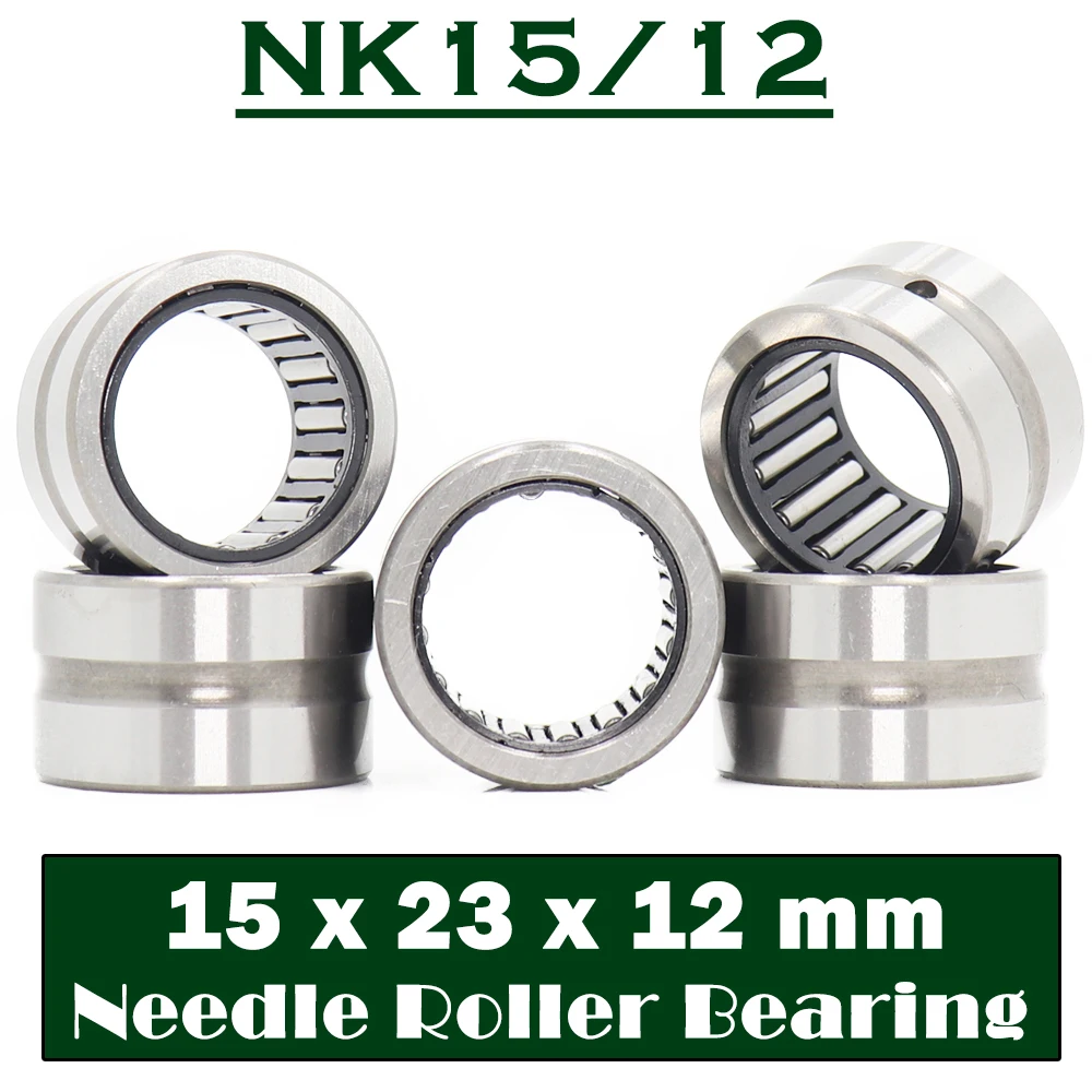 

NK15/12 Bearing 15*23*12 mm ( 5 PCS ) Solid Collar Needle Roller Bearings Without Inner Ring NK15/12 NK1512 644800K Bearing