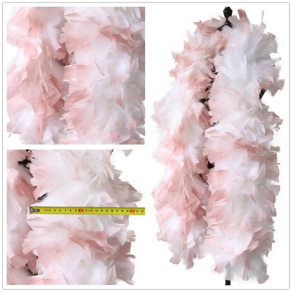 

Beautiful 2 Yards Dyed Various Natural Turkey Feather boa evening dress clothing shawl cosplay Party Accessory for Crafts