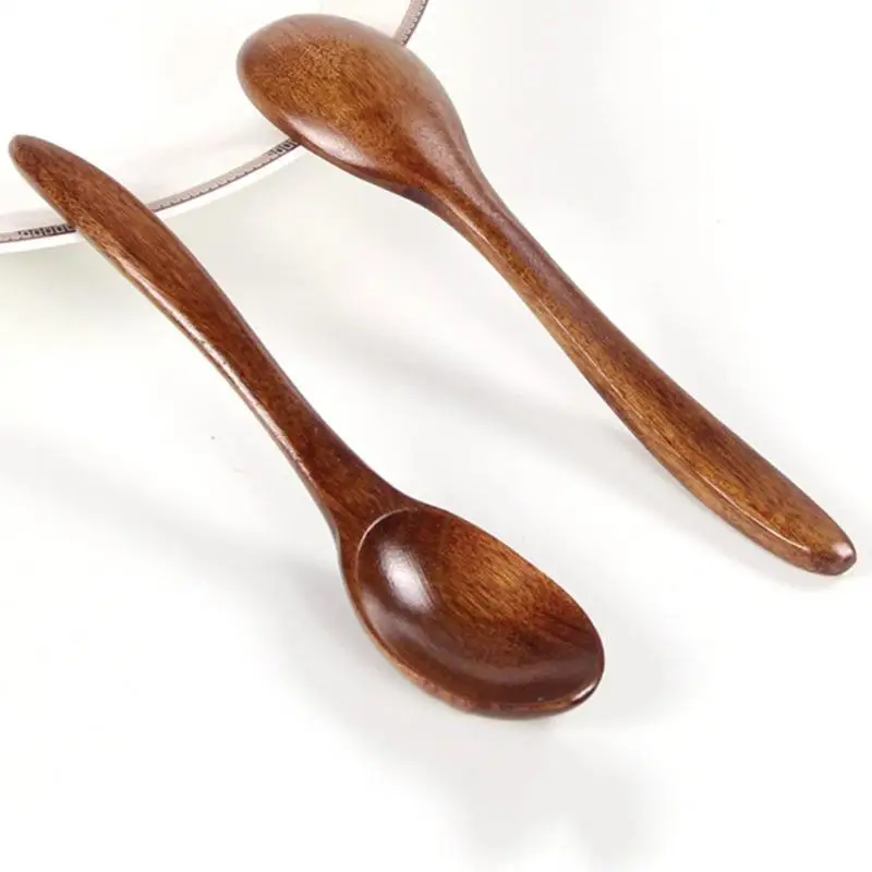 Wooden Spoon Mixing Soup Spoon Tableware Kitchen Supplies Bamboo Kitchen Cooking Utensil Tool Household Tableware Dropship