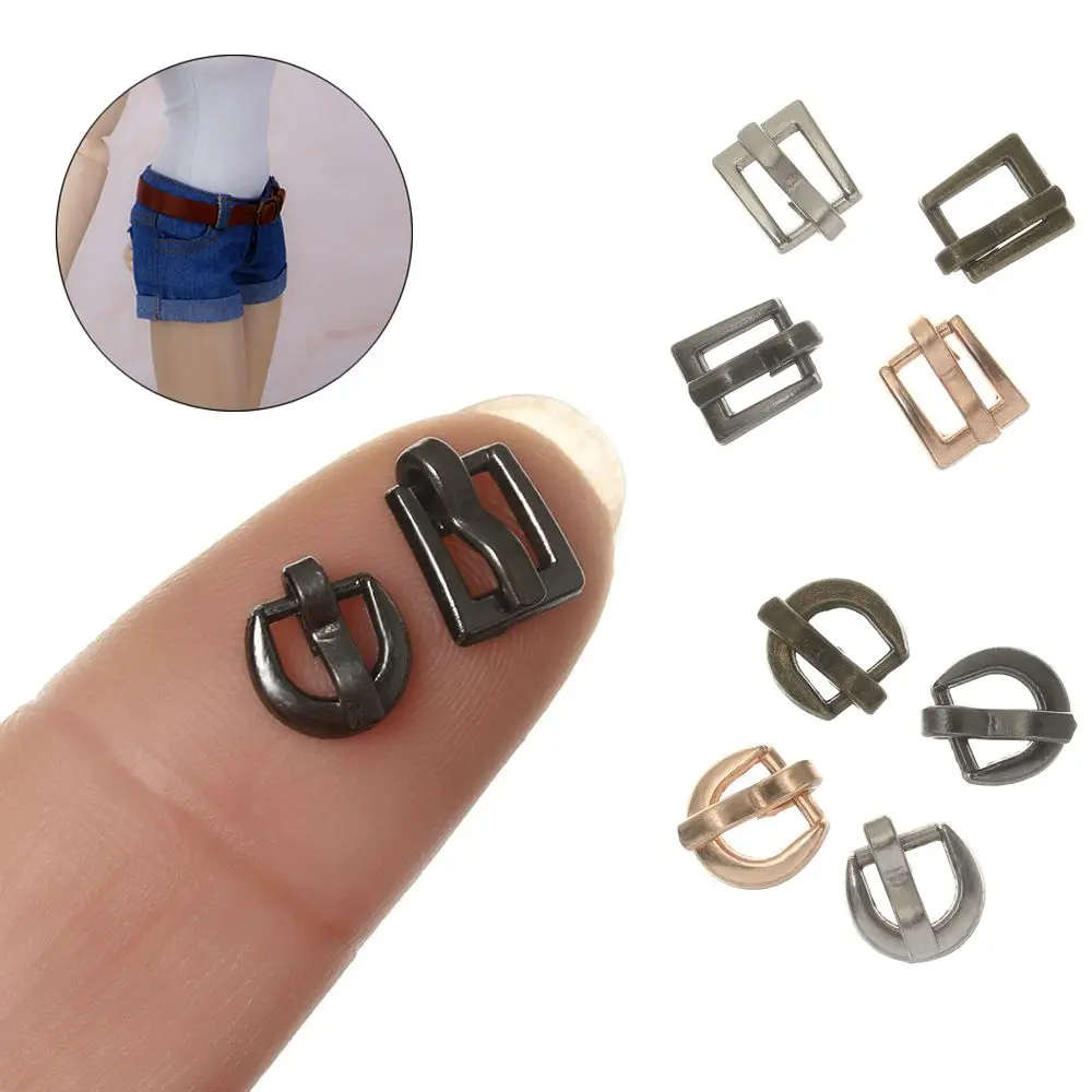 20pcs 4mm Tiny Belt Buckle For Handmade Doll Bag Shoes Mini Ultra-small Tri-glide Buckle DIY Dolls Clothes Sewing Accessories