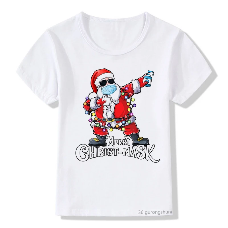 T-shirt for boys/girls Merry Christmas Trees with Buffalo Plaid & Leopard printed children's tshirt fashion kids Christmas shirt