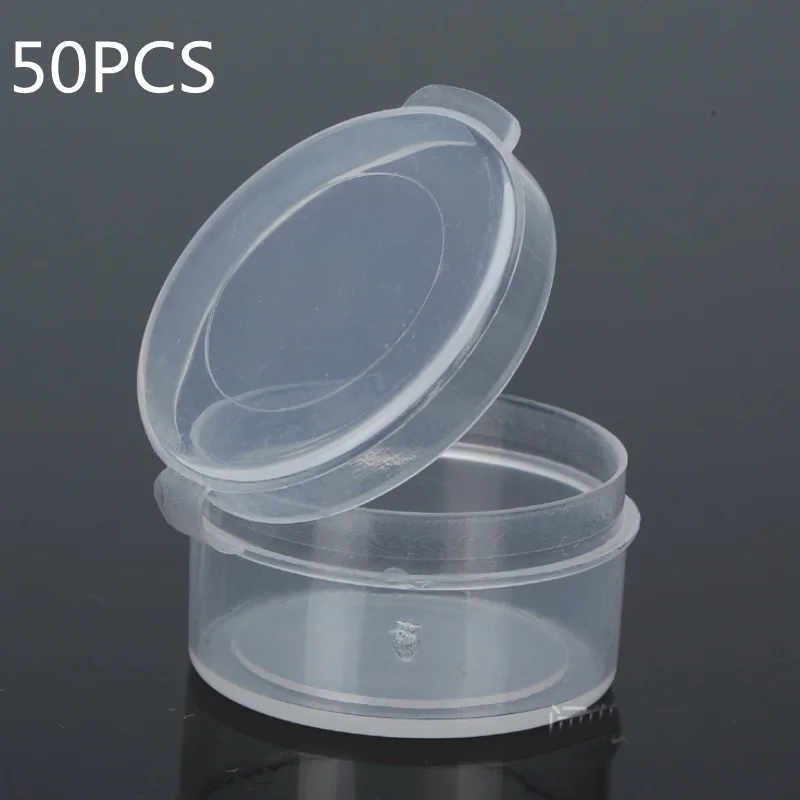 50Pcs Jar Mini Sample Bottle Sealing Pot Face Cream Container Portable Bottle Plastic Transparent Case Accessory YYY9116