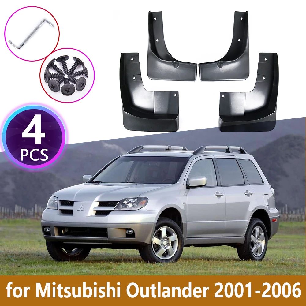 Car Front Mudguards For Mitsubishi Outlander 2001 2002 2003 2004 2005 2006 Cladding Splash  Flap Mudflap Car Accessories Fenders