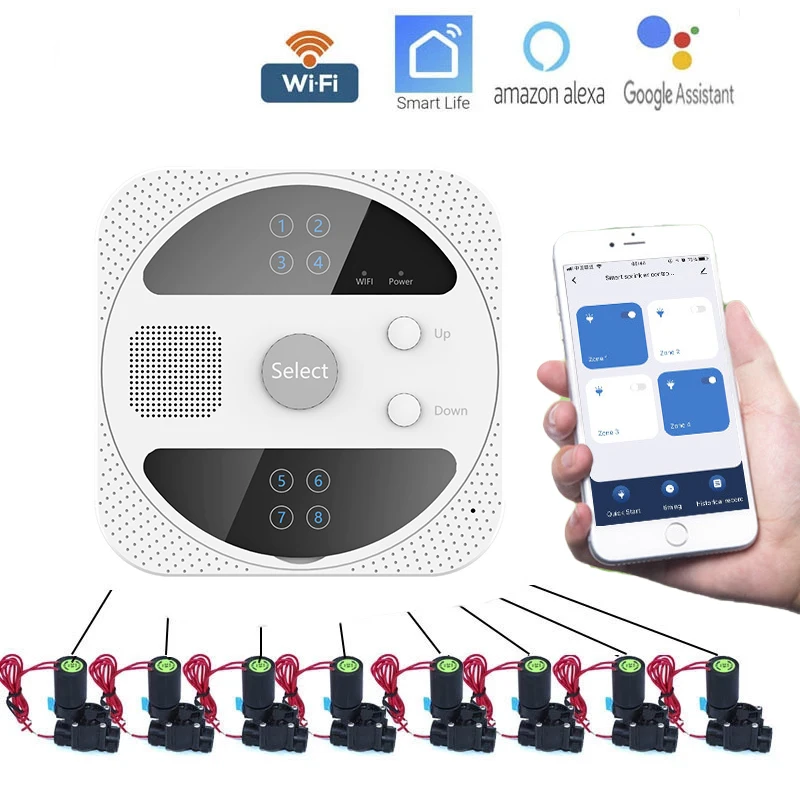 Water Valve Irrigation Timer Smart Watering System WIFI Water Timer WIFI Smart Watering Timer Garden Irrigation Controller