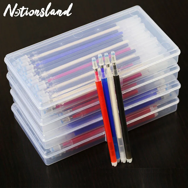 

30Pcs Fabric Marker Heat Erasable Pen with a Storage Box High Temperature Disappearing Refill for Dressmaking Patchwork Tool