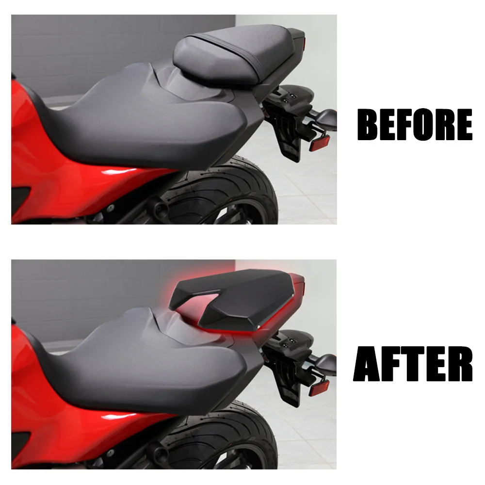 Motocicleta preta capa de assento traseiro cowl carenagem pillion para yamaha MT-07 mt07 mt 07 novos acessórios mt07