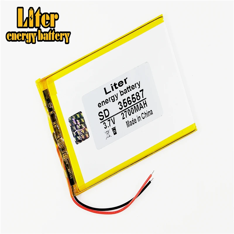 Polymer 3.7V 356587 2700mah MP5 Tablet eBook navigator A13 applies lithium batteries 356585