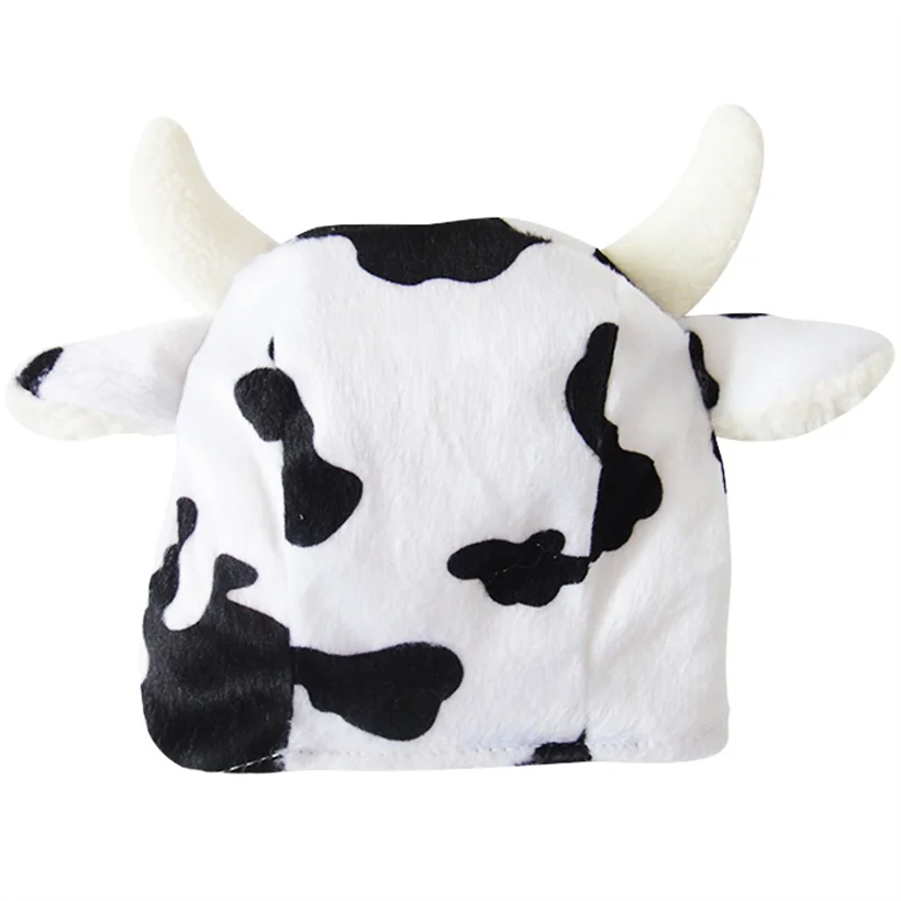 Winter Warm Pet Dog Cow Pattern Hat Dogs For Small Medium Dog Cotton Windproof Accessories Chihuahua