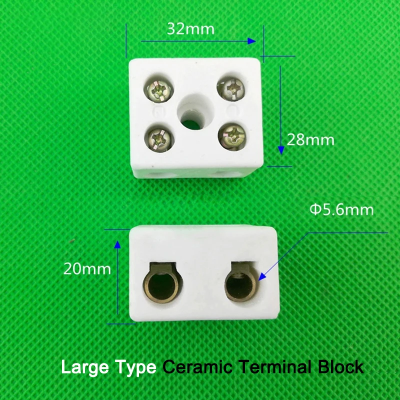 5 قطعة 2 Postion 5-Hole عالية التردد السيراميك غطاء أطراف الأسلاك النحاس المسمار موصل 25A 400 فولت كابل الطاقة المقبس