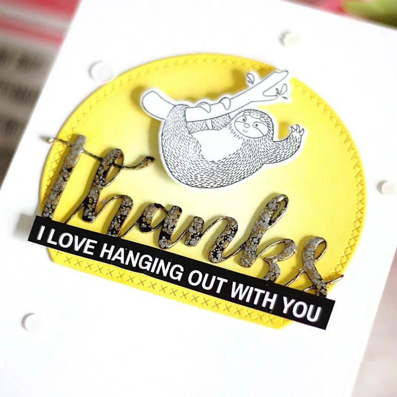 Cắt Kim Loại Chết Giày Lười Hạc Gấu Trúc Kangaroo Trận Đấu Trong Suốt Tem Bộ Chim Chó Dễ Thương DIY Thêu Sò Thủ Công 2020