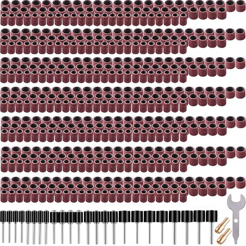 

531 Pcs Grinding Drum Set, Grinding Machine Sockets Drum Cores Self-Tightening Drill Bits for Dremel Rotary Tools CNIM Hot