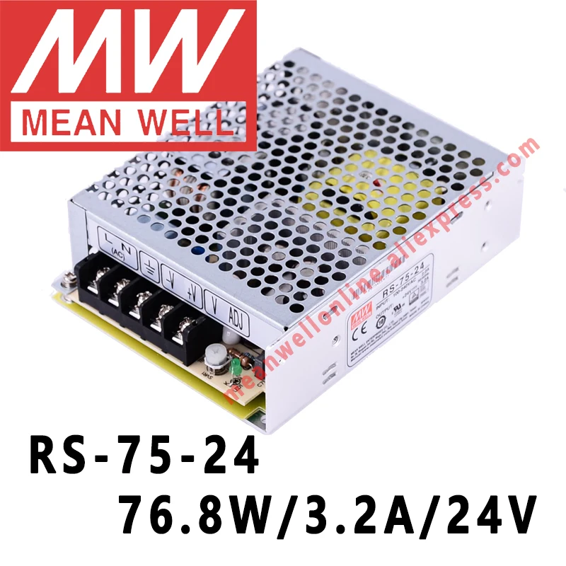 Mean Well RS-75 Series 75W DC Single Output Switching Power Supply meanwell online store