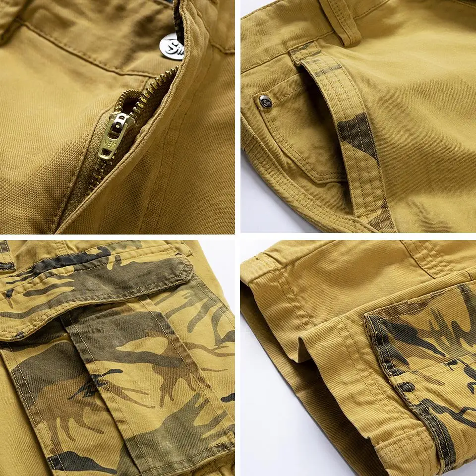 2024 Summer New Camouflage Tactical Cargo Shorts uomo Khaki Jogger Military Cargo Shorts uomo Cotton Casual Loose Men Shorts